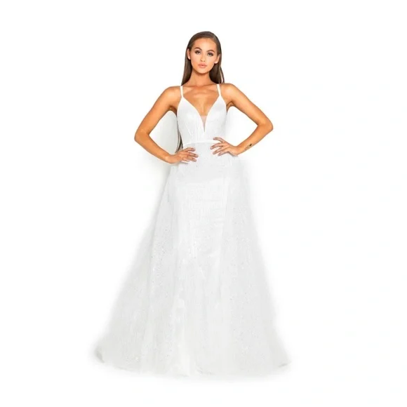 Portia and Scarlett PS1982 Prom Dress - White | NewYorkDress